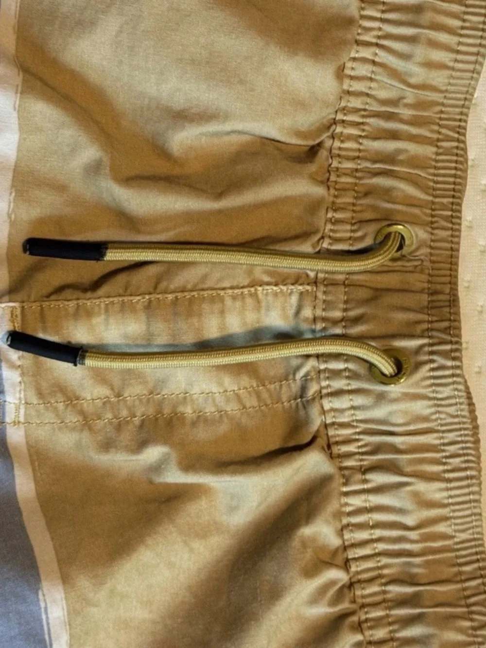 RVCA Youth Large Light Blue and Khaki Swim Trunks